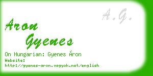aron gyenes business card
